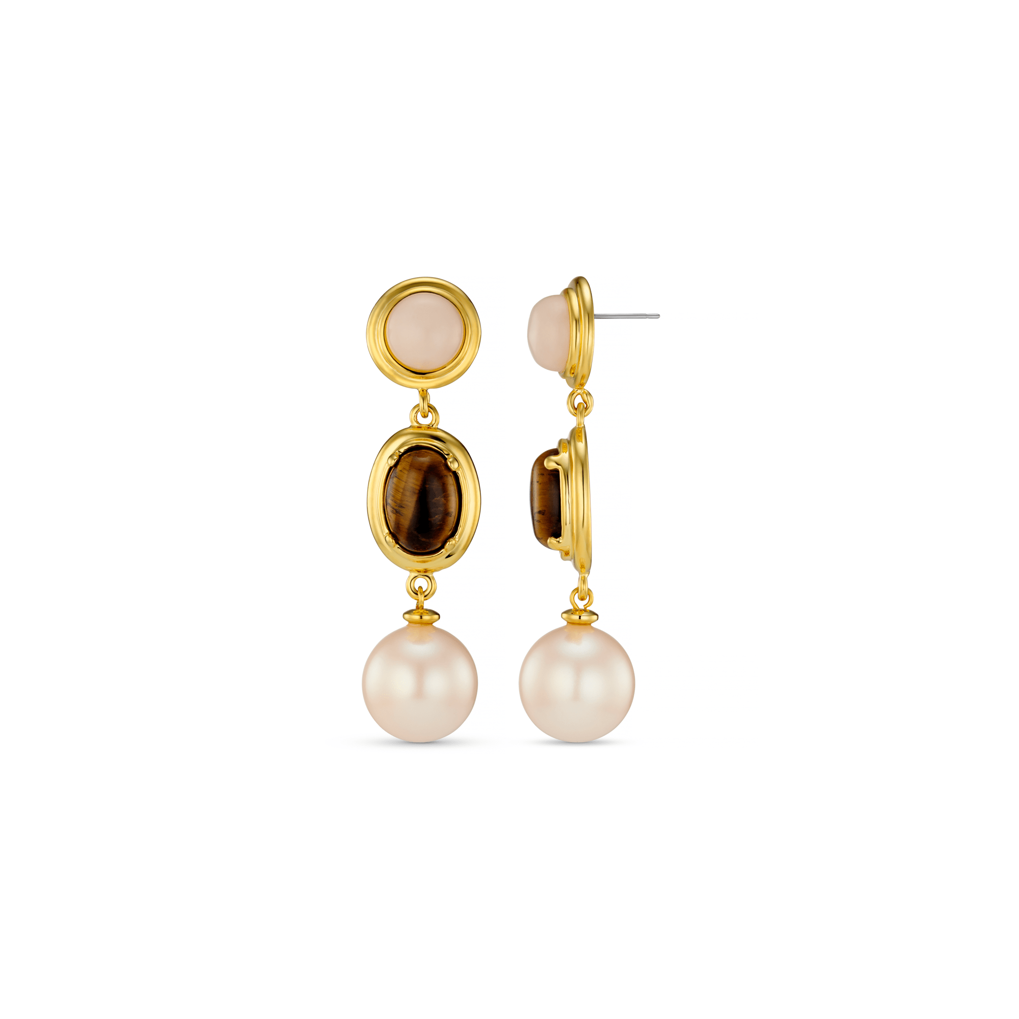 Statement Earring Statement Semi-Precious & Pearl Drop Earrings Orelia Jewellery
