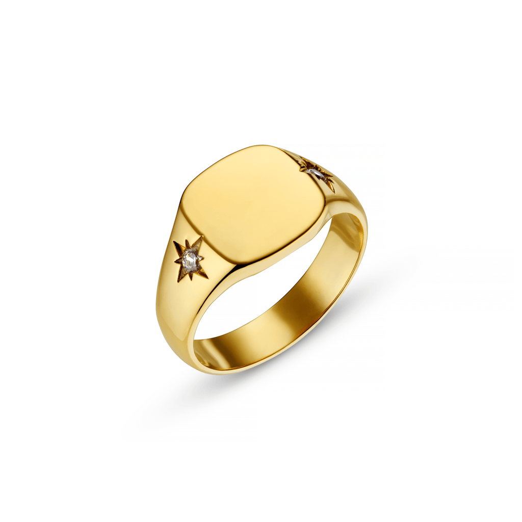 Rings LUXE Crystal Starburst Signet Ring Orelia Jewellery